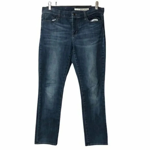 DKNY Soho Classic Dark Wash Skinny Mid Rise Jeans 6 - Picture 1 of 7